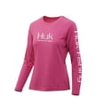 thumbnail image 1 of Huk Women's Icon X Long Sleeve Performance Shirt (Hot Pink, Large), 1 of 3