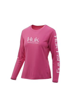 Huk Women's Icon X Camo Rose Violet X-Small Long Sleeve Hooded Fishing Shirt