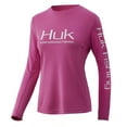 thumbnail image 1 of Huk Women's Icon X Rose Violet Small Long Sleeve Performance Fishing Shirt, 1 of 2