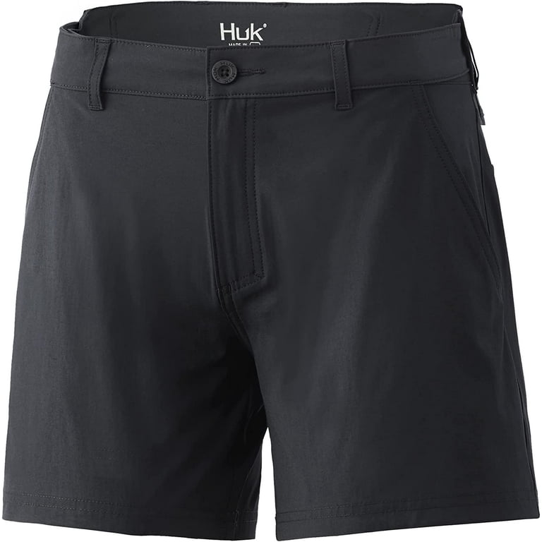 Huk Women's Next Level Black X-Small Quick Drying Performance Fishing Shorts