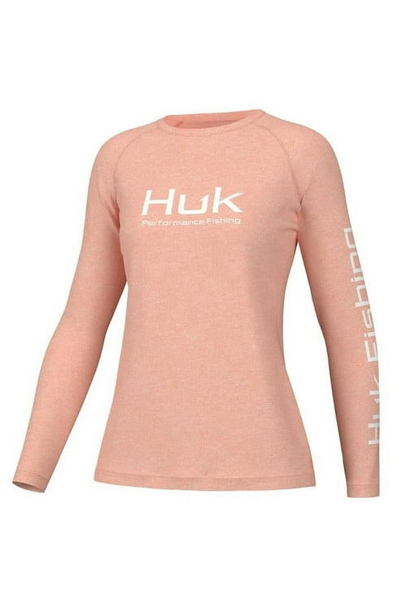 Women's Pursuit Performance Shirt - Long Sleeve - Peach Nectar Heather