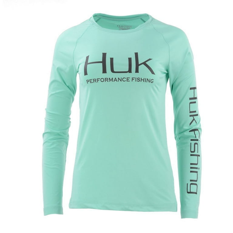 Huk Women's Pursuit Vented Long Sleeve Shirt H6120022 (Julep, X-Large)