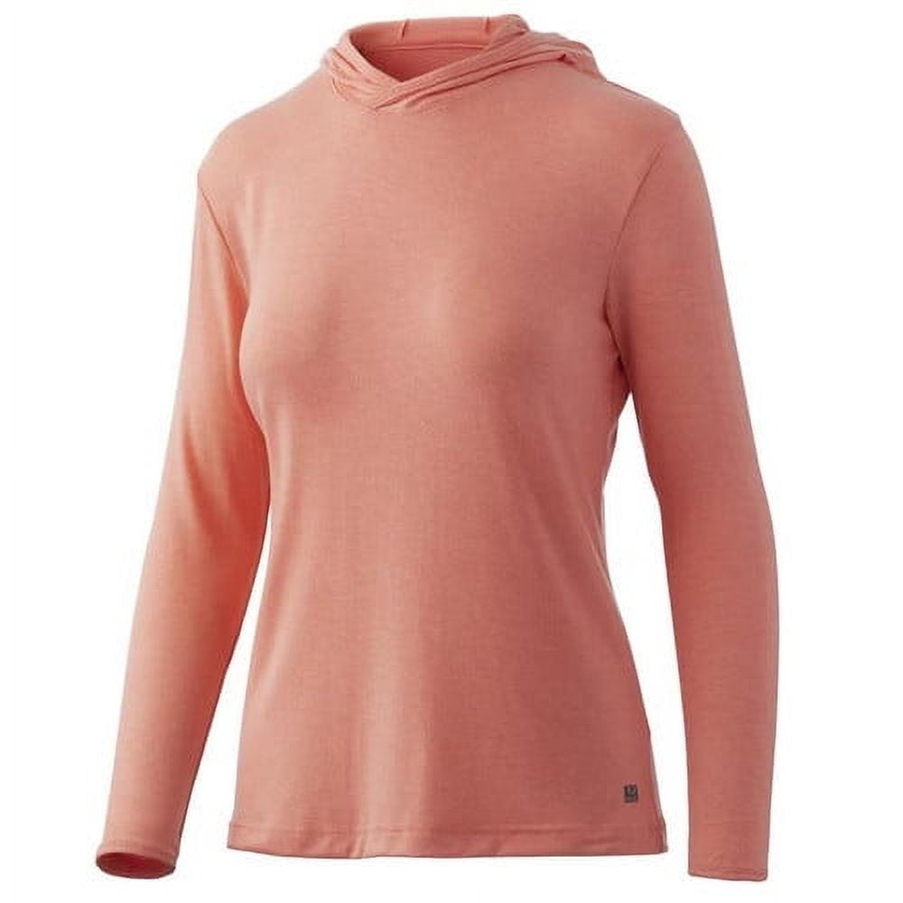 HUK Women's Bayside 1/2 Zip Hoodie - Oversized, Super Soft Spacer Knit With Kangaroo Pocket