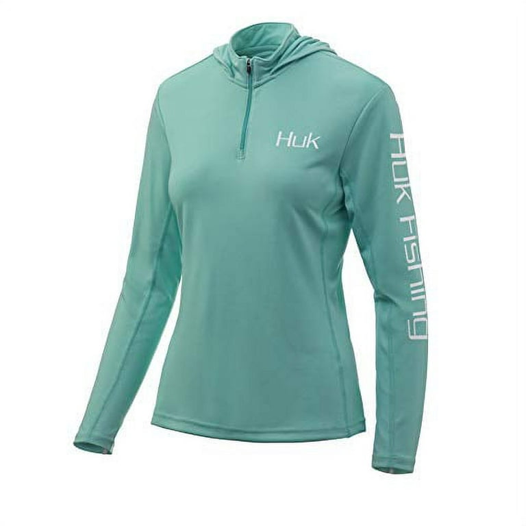 Huk Womens Icon X Hoodie | Long-Sleeve Performance Shirt with UPF 30+ Sun  Protection, Medium Teal, Extra Small