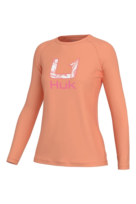 Womens Pursuit Brackish Fill Long Sleeve Coral Reef Large