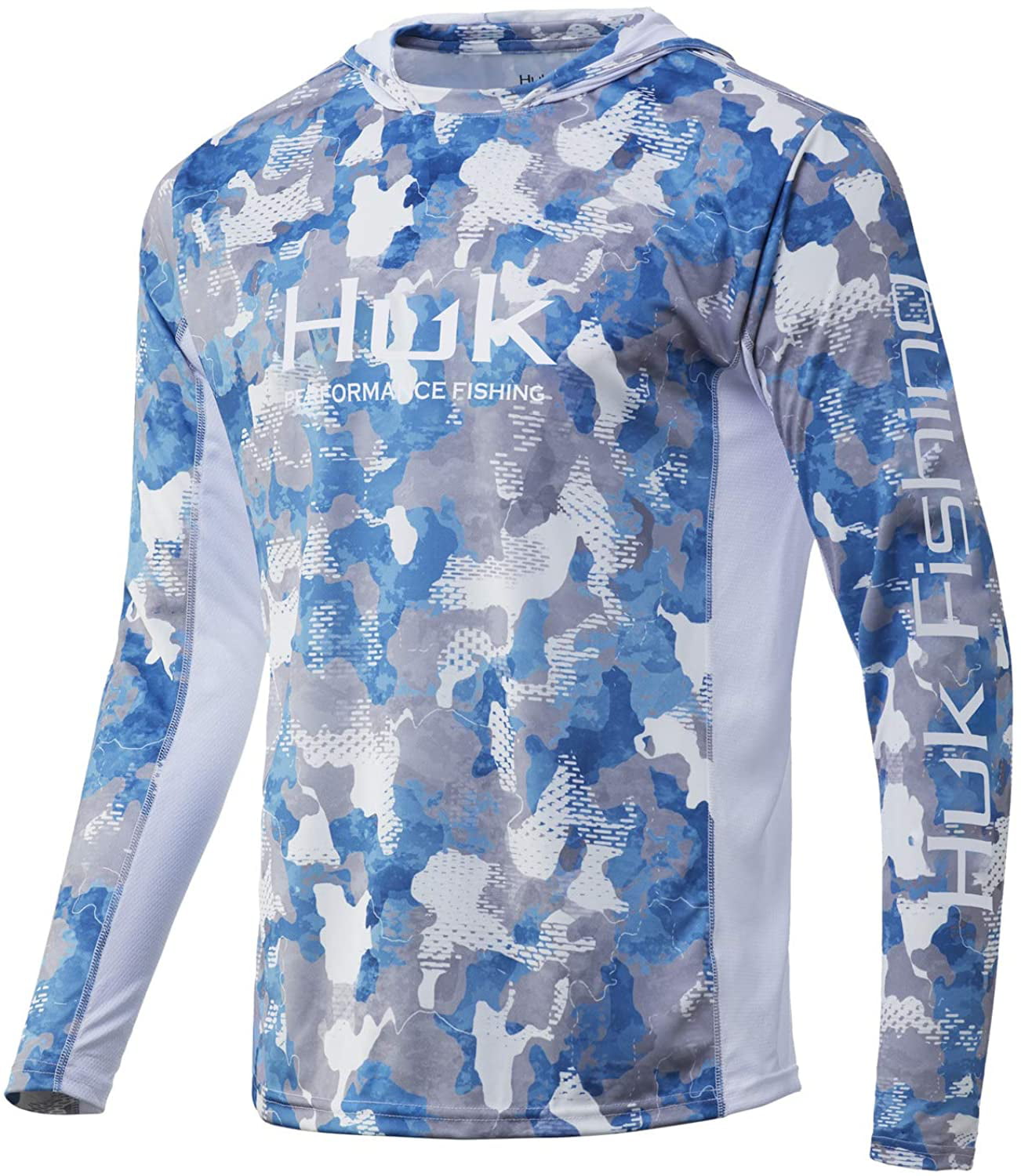 Huk Youth Icon X Seafoam Medium Long Sleeve Hoodie Fishing Shirt 