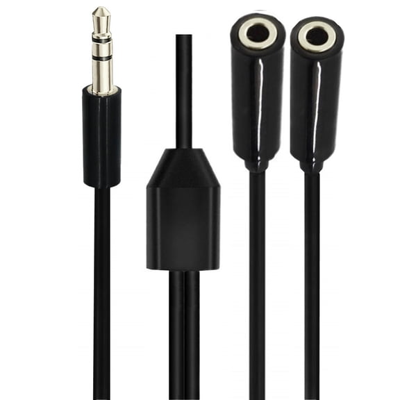 2 in 1 Headsets Adapter Microphones Headphone Splitter 3.5mm Male/Female to 2 Female/Male Adapter Cable for Smartphones