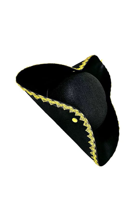 Caribbeans Pirate Hat Adjustable Unisex Hat Skull Emblems Pirate Hat Costume Hat for Costume Parties and Role