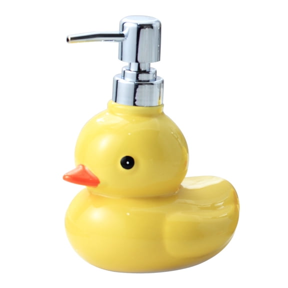 Hukai Ceramic Duck Foaming Soap Dispensers Sanitizers Pumps Bottles for Toiletries,Leakproof