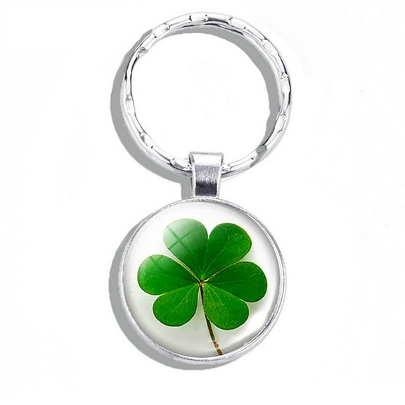 Hukai Four-leaf Clovers Pendant Keychain Keyring Ornament Backpack Bag Accessories Jewelry