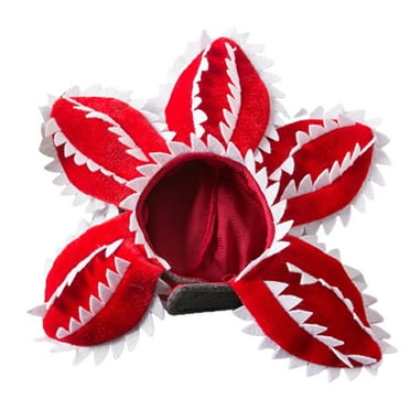 Hukai Funny Cat Hat Demogorgon Scary Flower Costume Birthday Pet Accessories Supplies Pet Wear
