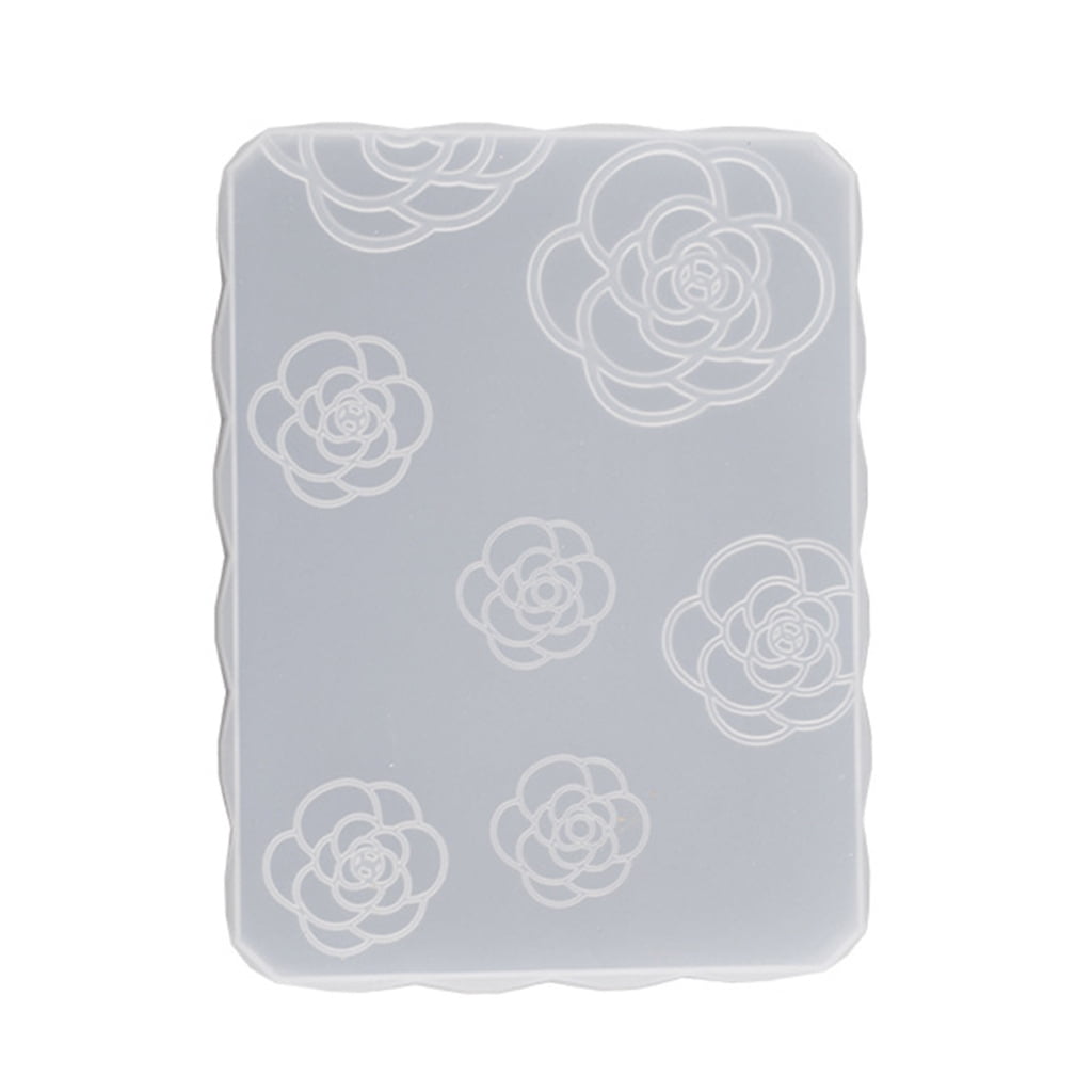 Curated visual reference: Fresh Look at Hukai Geometric Coaster Resin Molds 3D Rose Flower Silicone Mold