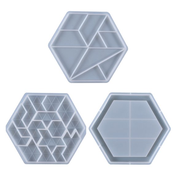 Hukai Hexagonal Puzzle Mold Suitable for Children and Adults-geometric Shape Pattern Building Blocks Brain Teasers Toy Mold