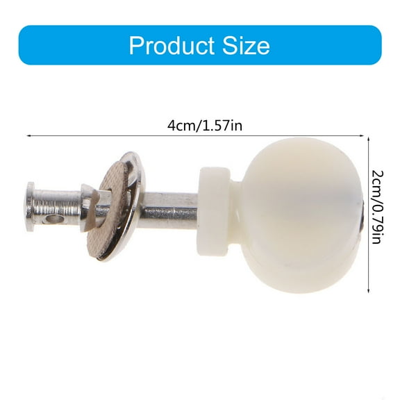 Hukai New White 4Pcs Ukulele Strings Tuning Pegs Pin Machines Tuners Friction