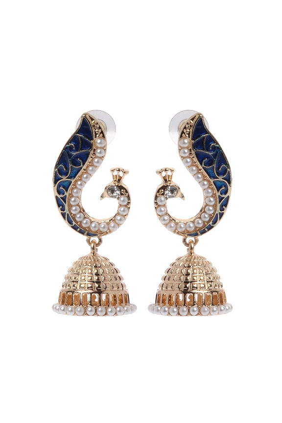 Retro Indian Bollywood Earrings Ethnic Earrings Kundan Jhumka Jhumki Drop Earring Gypsy