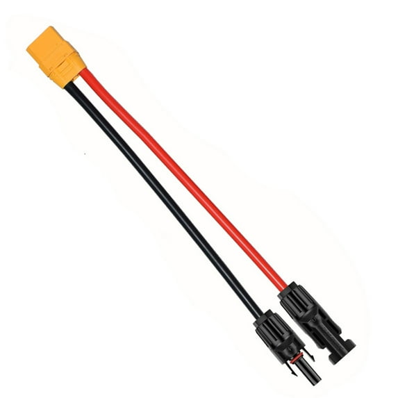 Solar Charging Cable with XT90 Connection Solar Connectors to XT90 Adapter for Power Solution Easy to Install