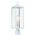 thumbnail image 1 of Hukoro 1-light Matte Black Outdoor Post Light Kits Head with Clear Glass Shade Middle - White, 1 of 8