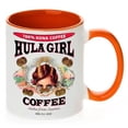 thumbnail image 1 of Hula Girl Coffee 11oz Mug Two Tone Orange Inner and Handle with box, 1 of 2