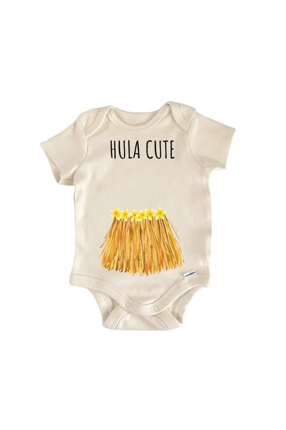 Hula Hawaii Grass Skirt Aloha Baby Gift Baby Bodysuit