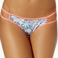thumbnail image 1 of Hula Honey BLUE/WHITE Aloha Bloom Low-Rise Bikini Swim Bottom, US X-Small, 1 of 4
