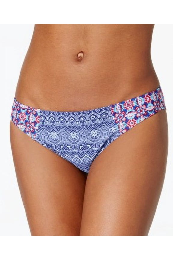 NAVY PINK Moon Stars Twin Printed Hipster Bikini Bottom, US Small