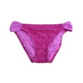 thumbnail image 1 of Hula Honey PINK LILAC Crochet Side-Tie Hipster Bikini Swim Bottom, US X-Small, 1 of 3