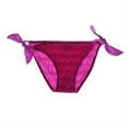 thumbnail image 1 of Hula Honey PINK LILAC Crochet Side-Tie Hipster Bikini Swim Bottom, US X-Small, 1 of 4