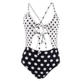 thumbnail image 1 of Hula Honey Women's Polka-Dotted Cutout One-Piece Swimsuit - XS, 1 of 2