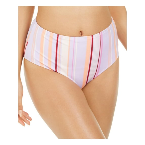 Hula Honey Womens Juniors Esplanade Striped Swim Bottom Separates Purple S