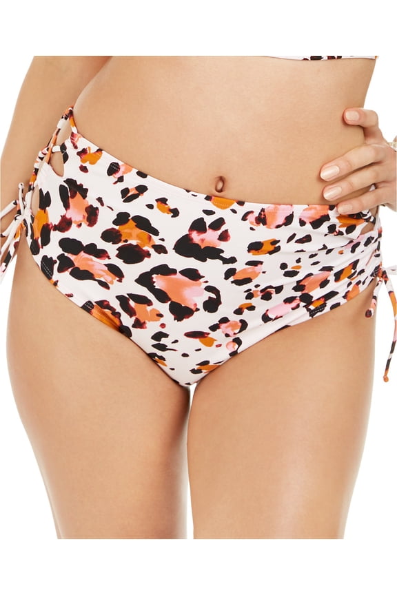 Womens Juniors Wild About You Animal Print Swim Bottom Separates