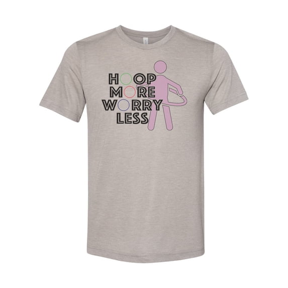 Hula Hoop Shirt, Hoop More Worry Less, Hula Hooper, Hula Shirt, Unisex Fit, Sublimated Design, Hula Hoop Gift, Hooper Shirt, Hippie Shirt, Heather Stone, 2XL