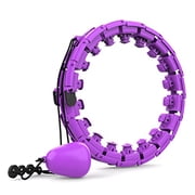 Hula Hoops for Adults Weight Loss, Weighted Hoops 2 in 1 Abdomen Fitness, 24 Detachable Knots Non-Falling Smart Hoola Hoops