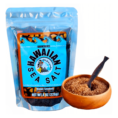 Hula Market 100% Pure Molokai Hawaiian Sea Salt - 8 Oz. | Alaea, Lava, Coffee, White, Bamboo & Kiawe!