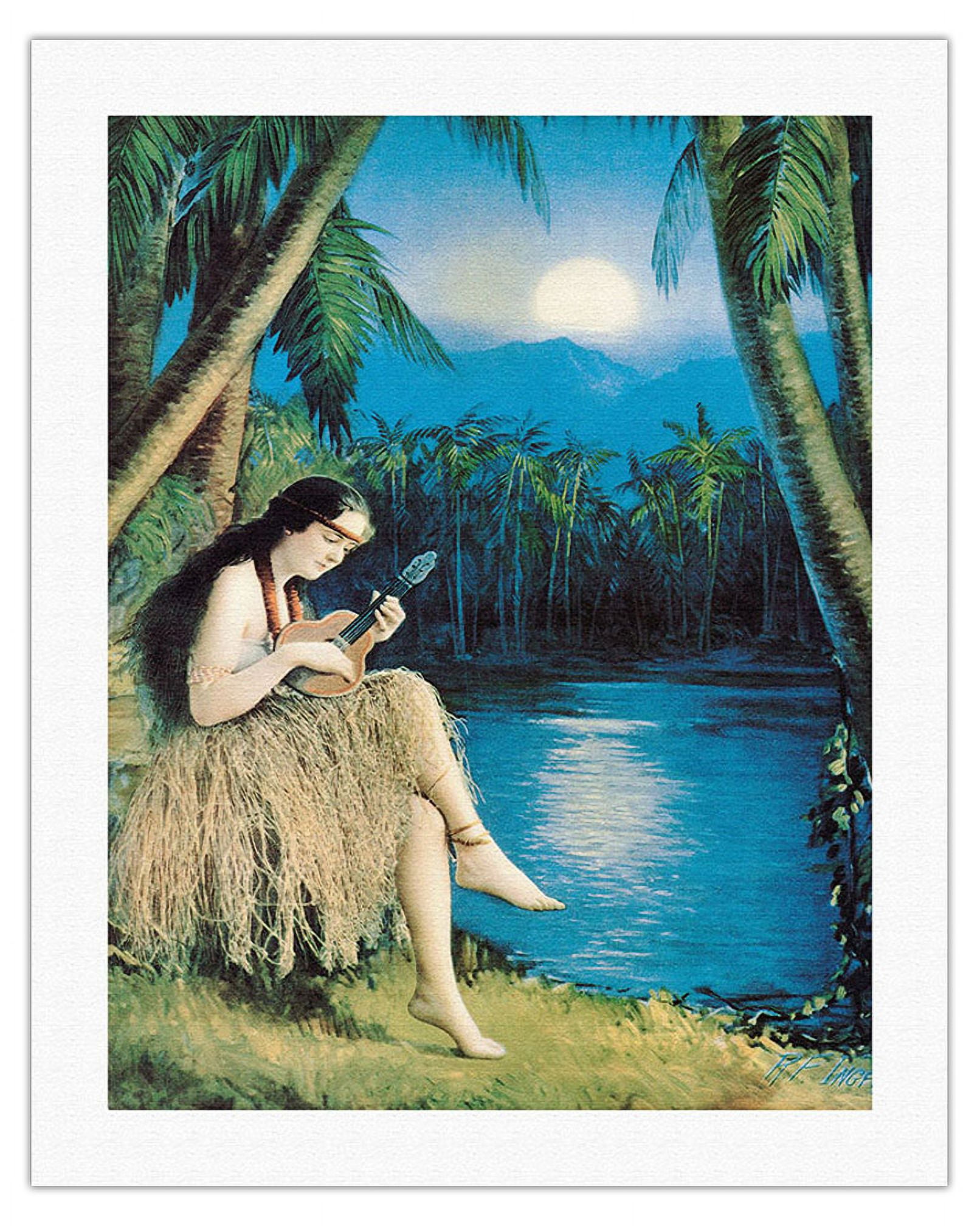 素敵でユニークな Hula-Moon-Hawaiian-Girl-Plays- 洋書