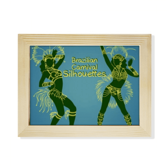 Hula Outline Brazilian Brazil Cultural Desktop Photo Frame Picture Art Decoration Painting 6x8 inch