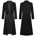 thumbnail image 1 of Hulanddfd Mens Coat Gothic Trench Coat, Long Double Breasted Stage Outerwear with Tail Hem, Vintage Wear, 1 of 8