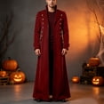 thumbnail image 1 of Hulanddfd Mens Coat Long Trench Coat, Stand Collar Zip Up Outerwear with Pockets, Casual Winter Top, 1 of 6