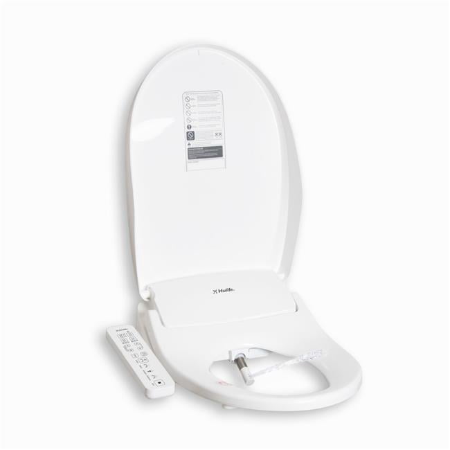 Hulife White Electric Bidet Seat with Heated Water and Air Dryer