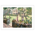 thumbnail image 1 of Hulihee Palace - Vacation Home of Hawaiian Royalty - Kailua-Kona - From an Original Hawaii Watercolor Painting by Peggy Chun - Fine Art Matte Paper Print (Unframed) 24x32in, 1 of 4