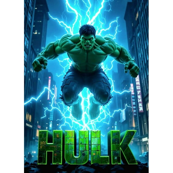 Hulk 5D Diamond Painting Kits for Aduts, Superhero Diamond Art, Full Drill Cross Stitch Kits for Beginners, Wall Art 12" X 16"