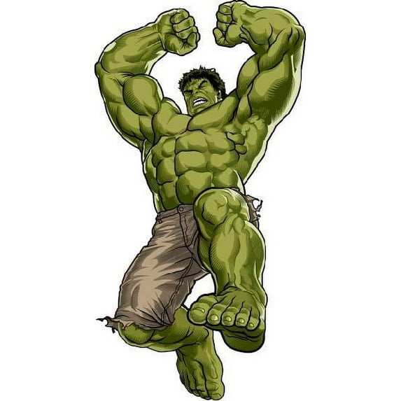 The Hulk Angry Super Heroes Colored Cartoon Character Wall Art Sticker Vinyl Decals Girls Boys Children Baby Bedroom House School Wall Decor Removable Sticker Peel and Stick Size (40x20 inch)