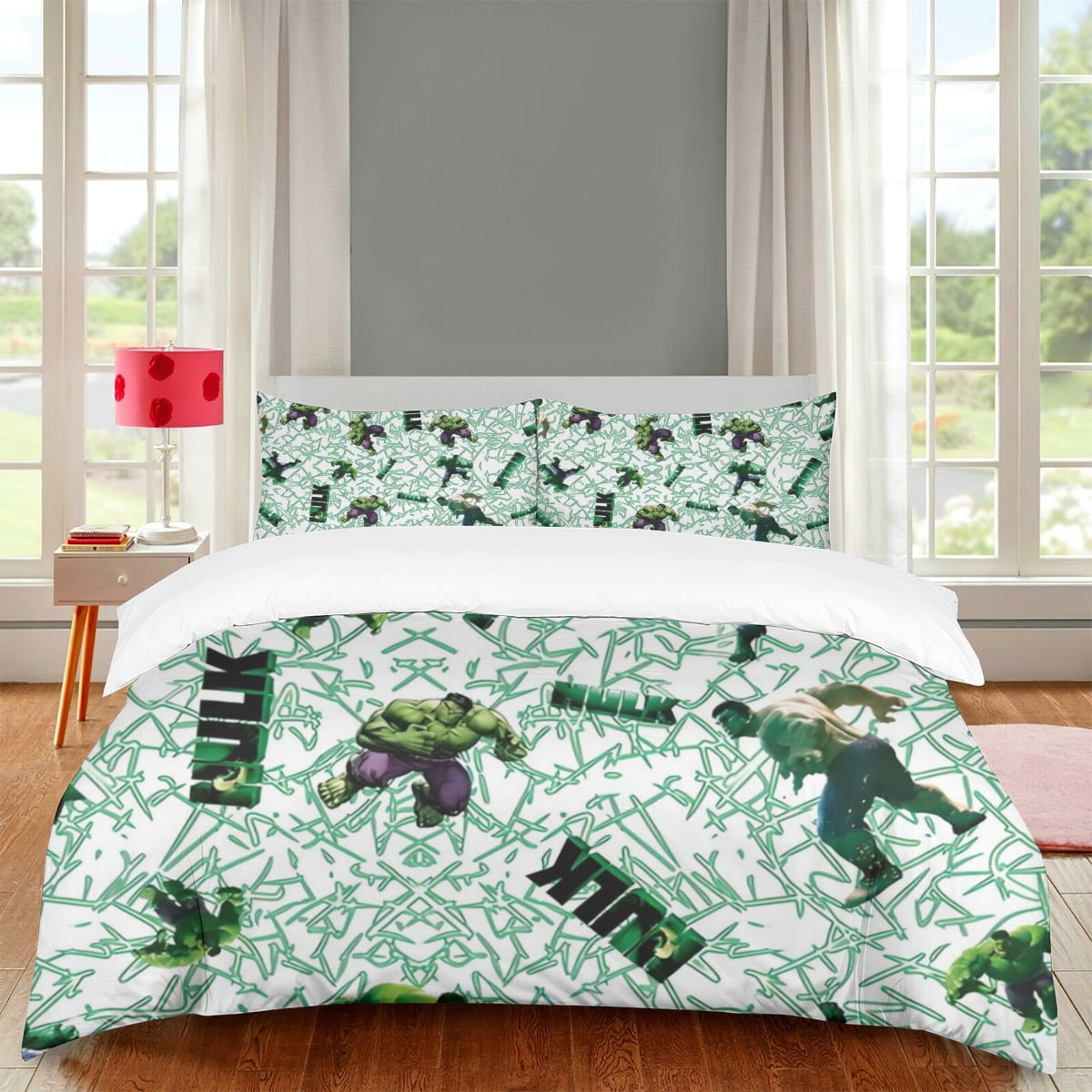 The Hulk Anime Piece Sheet Set Breathable Duvet Cover with