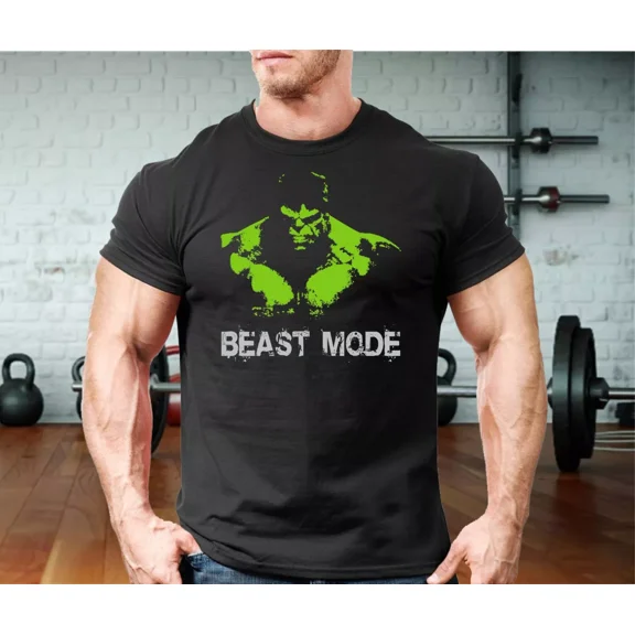 Hulk Beast Mode T Shirt Gym Clothing Workout Training Bodybuilding Top Men