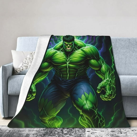 Hulk Blanket, Soft Lightweight Flannel Throw Blankets for Sofa, Living Room and Travel 50x40
