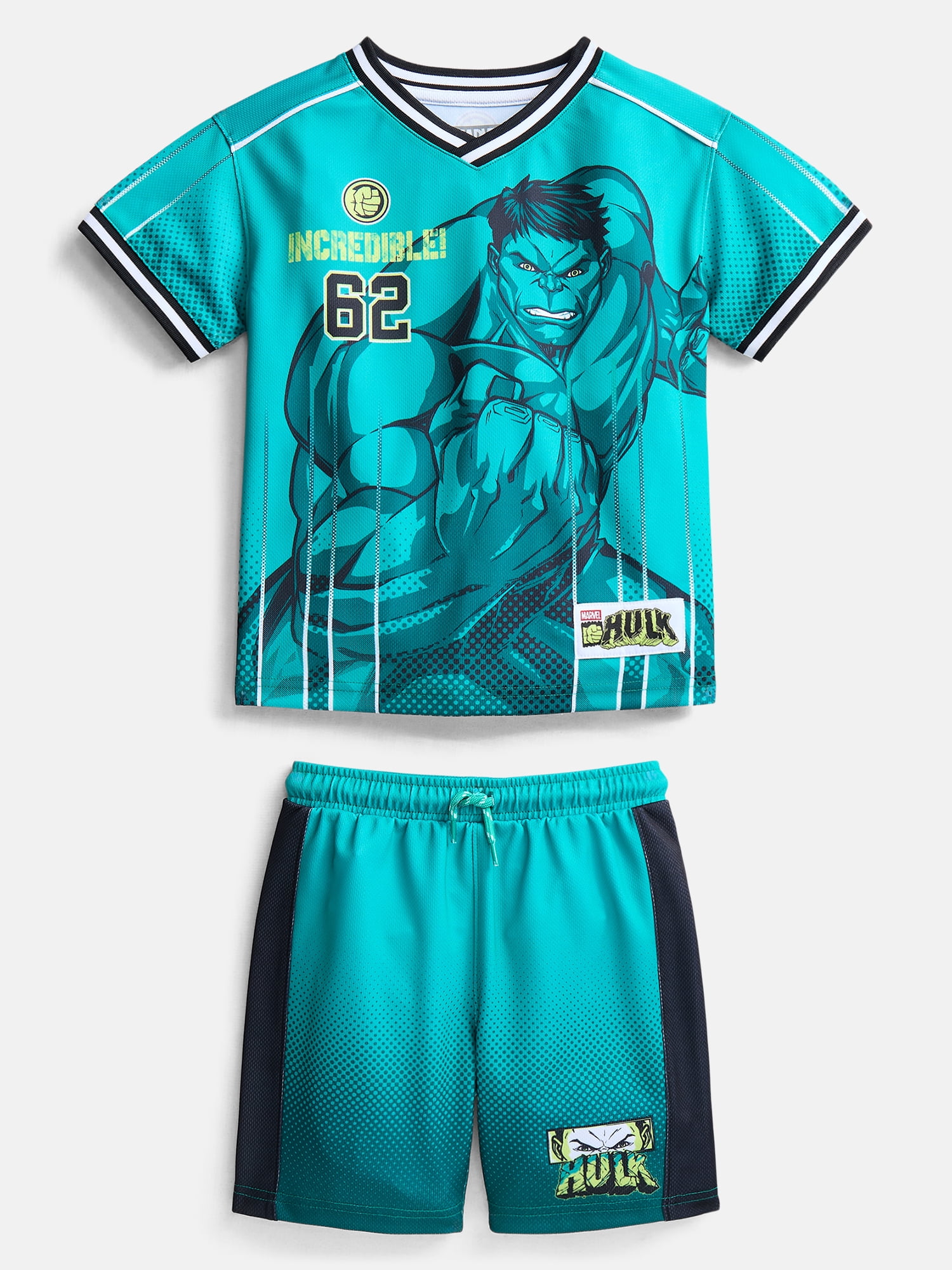 The Hulk Boys' Graphic Soccer Jersey and Shorts Set, 2-Piece, Sizes 4-16