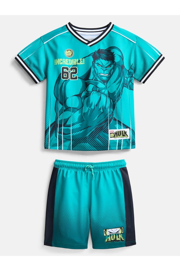 The Hulk Boys' Graphic Soccer Jersey and Shorts Set, 2-Piece, Sizes 4-16
