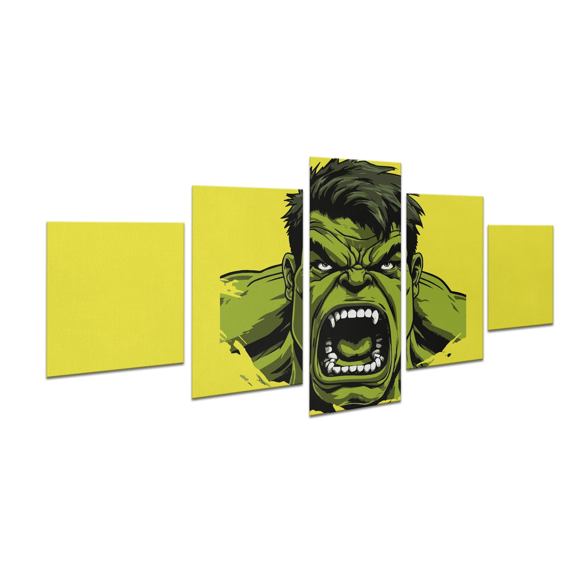 Hulk Canvas Wall Art by DreamController Set of 5 - 20x40 inches ` Wall ...