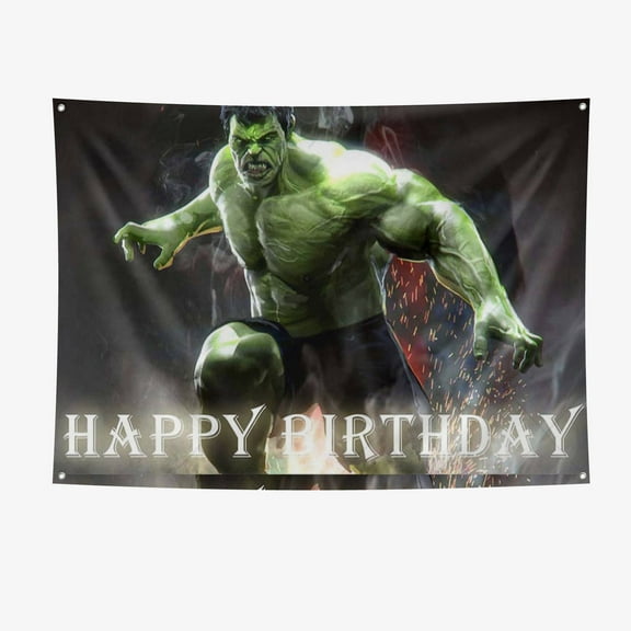 Hulk Festival Backdrop Party Banner 7x5ft Party Supplies Large Size Hulk Party Decoration