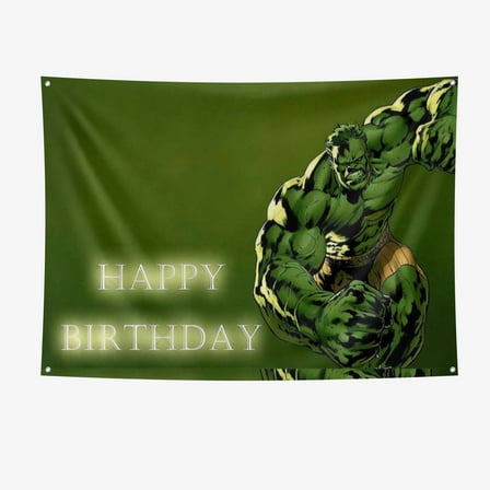 Hulk Festival Backdrop Party Banner 7x5ft Party Supplies Large Size Hulk Party Decoration