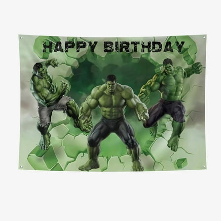 Hulk Festival Backdrop Party Banner 7x5ft Party Supplies Large Size Hulk Party Decoration